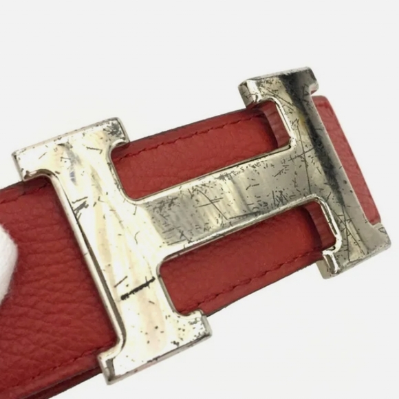 HERMES CONSTANCE H BELT POTIRON LEATHER MENS BELT/R3485 - Picture 6 of 12